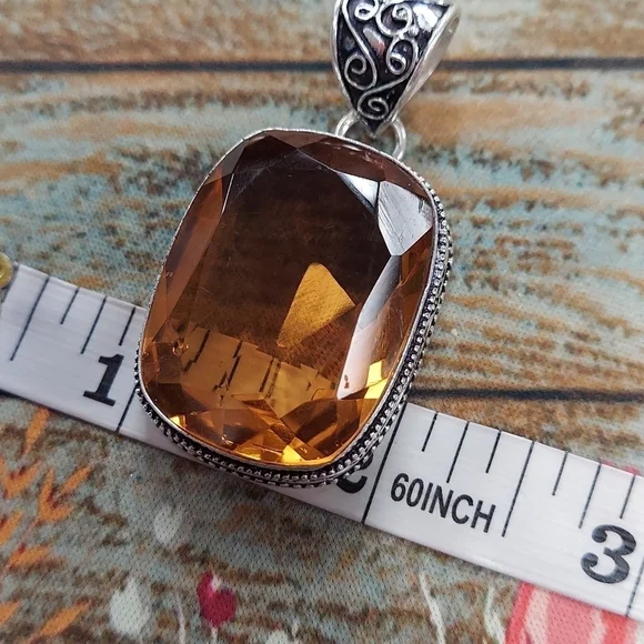 MORGANITE Sterling Silver Pendant